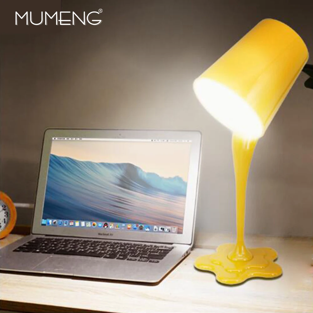 

Creative Novelty Bucket Shape Decorative Table Lamp Eye Protection Student Study Reading E27 Led Table Lamps for Children