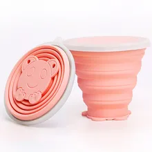 6 цветов Экологичная дорожная чашка силиконовые выдвижные складные чашки телескопические складные кофейные чашки для спорта на открытом воздухе бутылка для воды