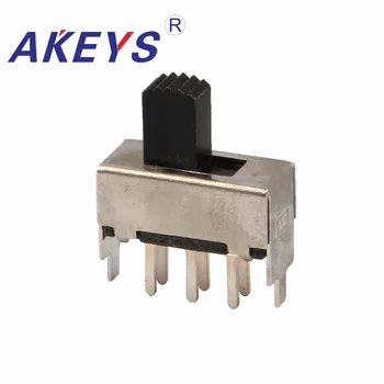 

20PCS SS-22F08 2P2T Double pole double throw 2 position slide switch DIP 6 pin verticle type with 2 fixed pin