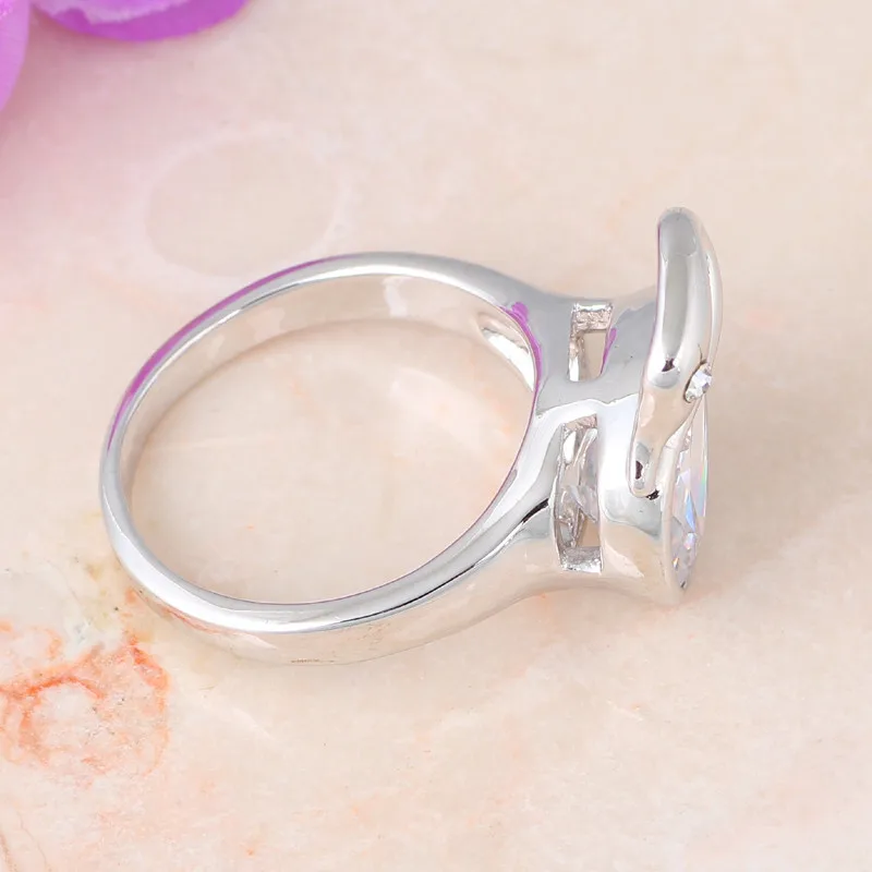 Дизайнерские красивые подарки Лебедь модные блестящие серебряные кольца для женщин модные ювелирные изделия вечерние юбилей#9#8 WR064