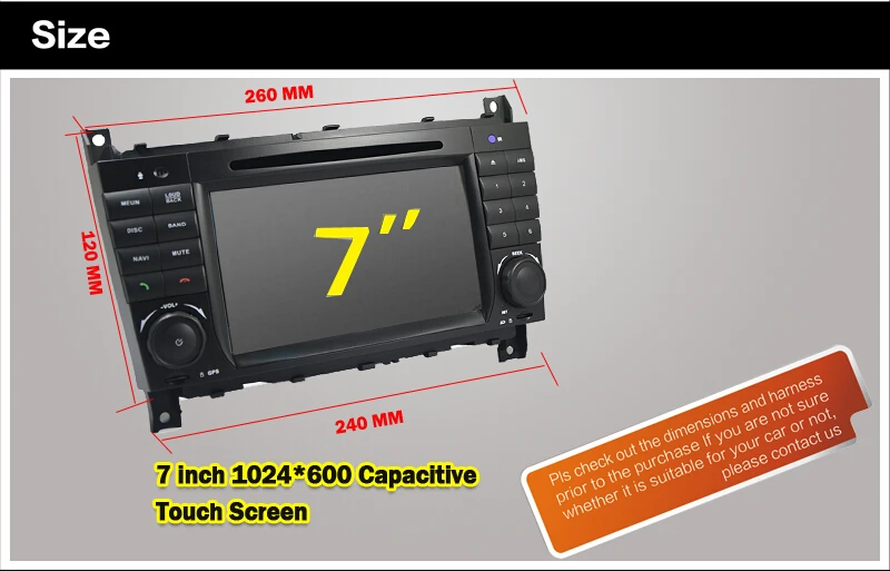 Discount 7"Android 9.0 Car DVD for Mercedes Benz C Class W203 2004-2007 c200 C230 C240 C320 C350 CLK W209 2005 Sat Navi GPS Radio WiFi 0