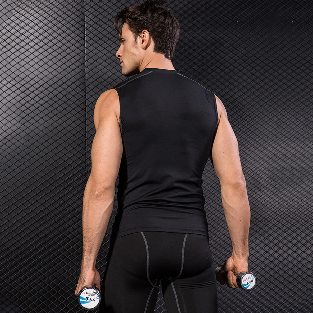 E-BAIHUI Summer Quickly Dry Compression Vest Men's Running Vest Training Vest Tank Top Fitness Sleeveless Tights Men Tops Vests E-BAIHUI Summer Quickly Dry Compression Vest Men's Running Vest Training Vest Tank Top Fitness Sleeveless Tights Men Tops Vests