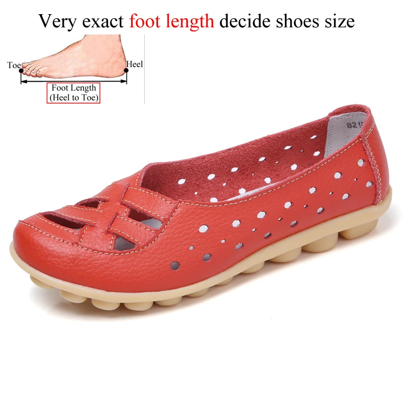 Летние женские лоферы из мягкой кожи на плоской подошве без застежки; женские туфли для медсестры в Корейском стиле; женские туфли на плоской подошве; туфли-лодочки - Цвет: Red