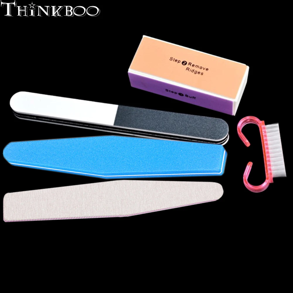 5pcsset Nail Art Buffer File Block Brush Medicure Pedicure Buffing Sanding Polish DIY Nail Beauty Tools1