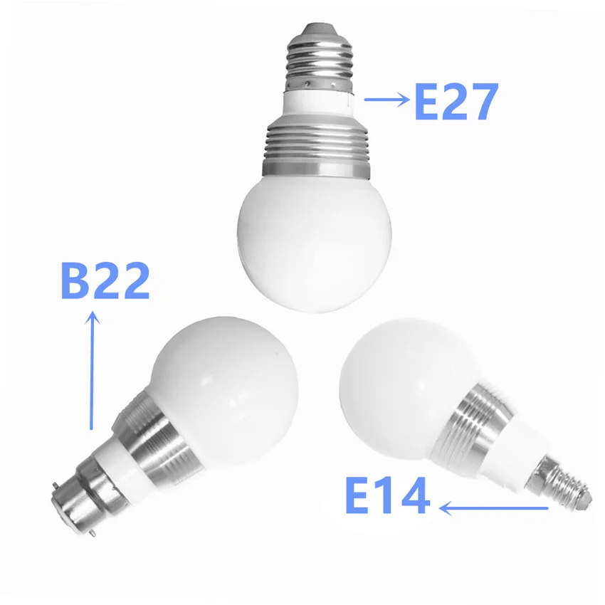 Точечная лампа светодиодная RGB E27/B22/E14 с регулируемой яркостью волшебное