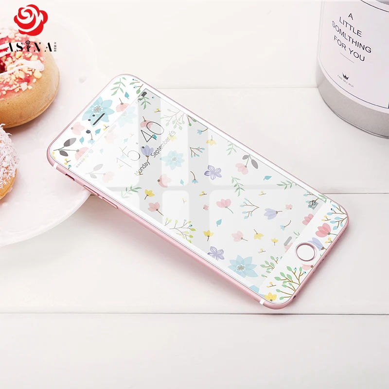 

Full Cover Screen Protector For iPhone 7 8 Tempered Glass Cute Cartoon For iPhone 7 8 Plus Screen Protector 3D Soft Edge