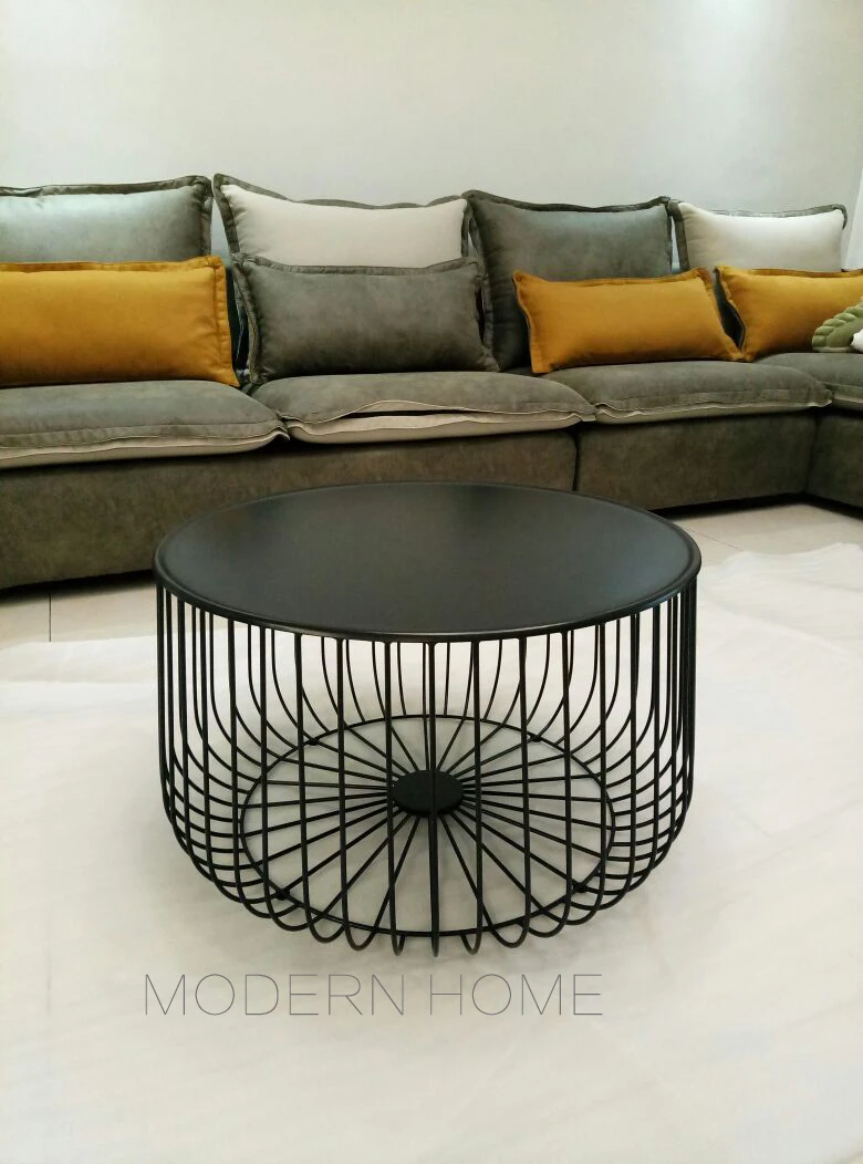 Модный популярный современный дизайн тыквенный черный Золотой металлический круглый чайный столик для гостиной журнальный столик на заказ 1 шт