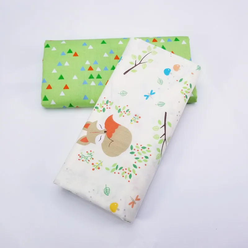 Cotton Twill Fabric Fox Print Patchwork Textile Cotton Fabric DIY Sewing Quilted Child Interior Apparel Fabric Materials