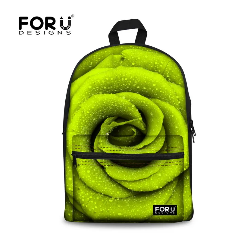 FORUDESIGNS/детская школьная сумка цветок Холст Школьные сумки для подростков девочек детский школьный рюкзак через плечо Machilas Bolsa Feminina - Цвет: C0124J