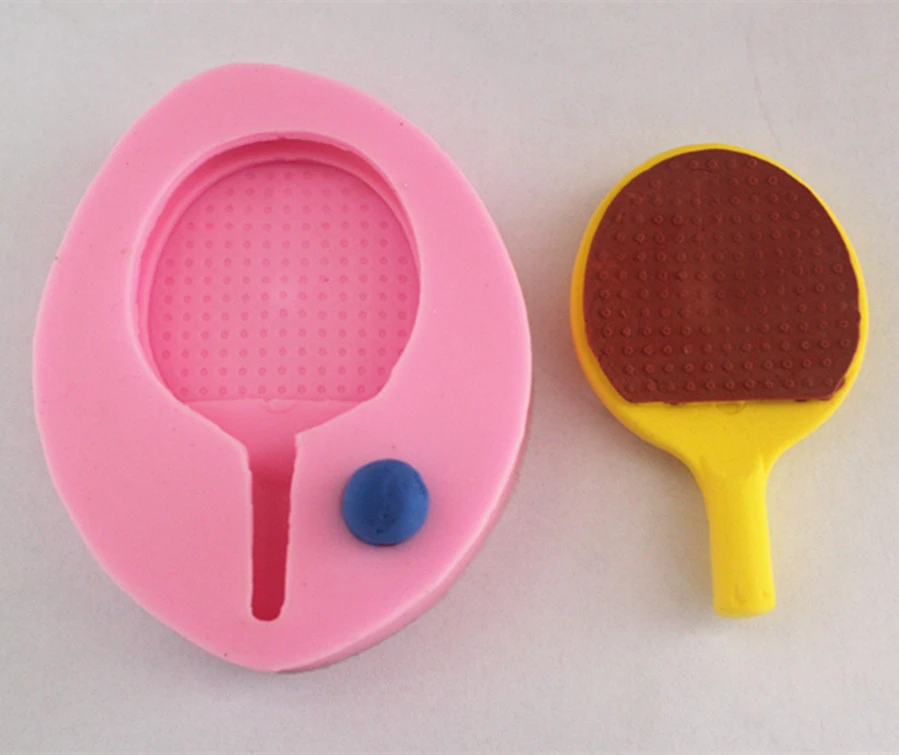 Moule En Silicone Mini Raquette De Tennis De Table Forme De Fondant Moule A Chocolat Moule De Cuisson Moule Artisanal En Argile Bricolage Outils De Decoration Aliexpress