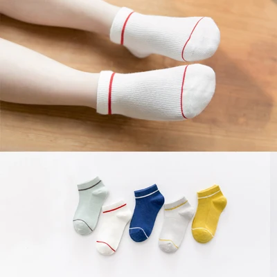 5 пар/лот, носки для маленьких мальчиков и девочек весенне-летние хлопковые детские носки модные тонкие сетчатые детские носки удобные для От 1 до 10 лет - Цвет: 08