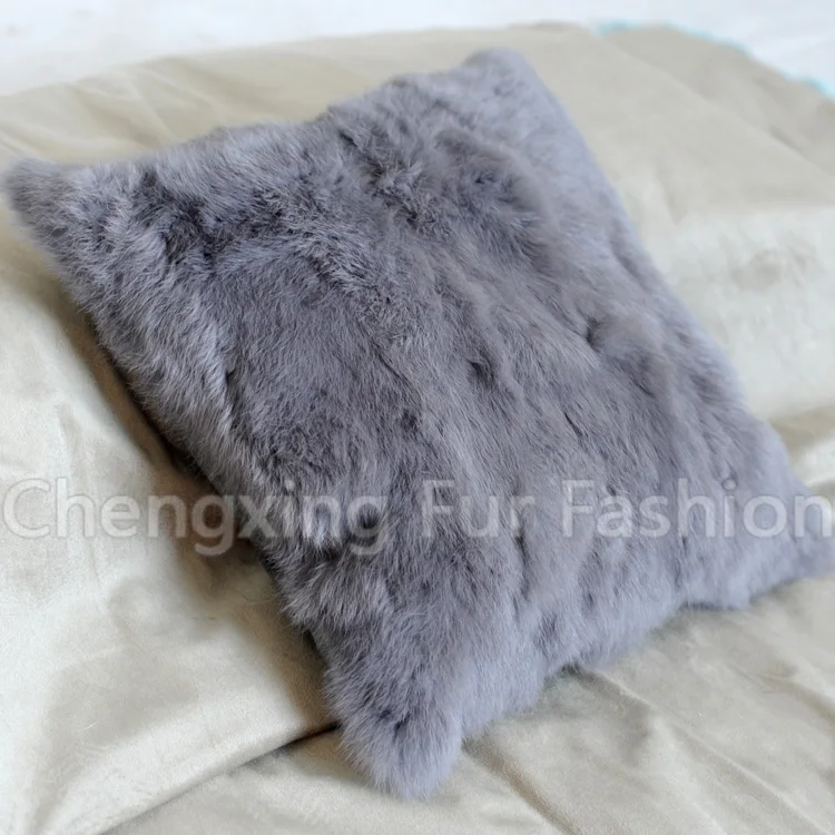 CX-D-17B, 50X50 см, модный кроличий мех, натуральный коричневый пэчворк, покрывало для кровати~ Прямая поставка - Цвет: grey