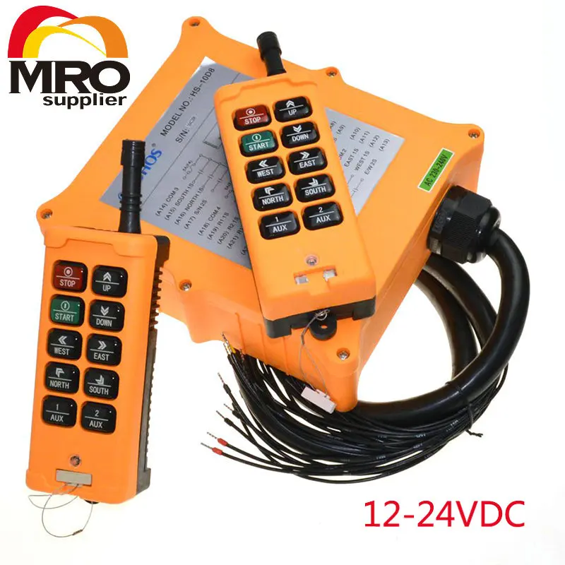 

12-24VDC 10 channel 2 Speed 2 Transmitter Hoist Crane Truck Radio Remote Control System Controller Tell us the voltage XH00045