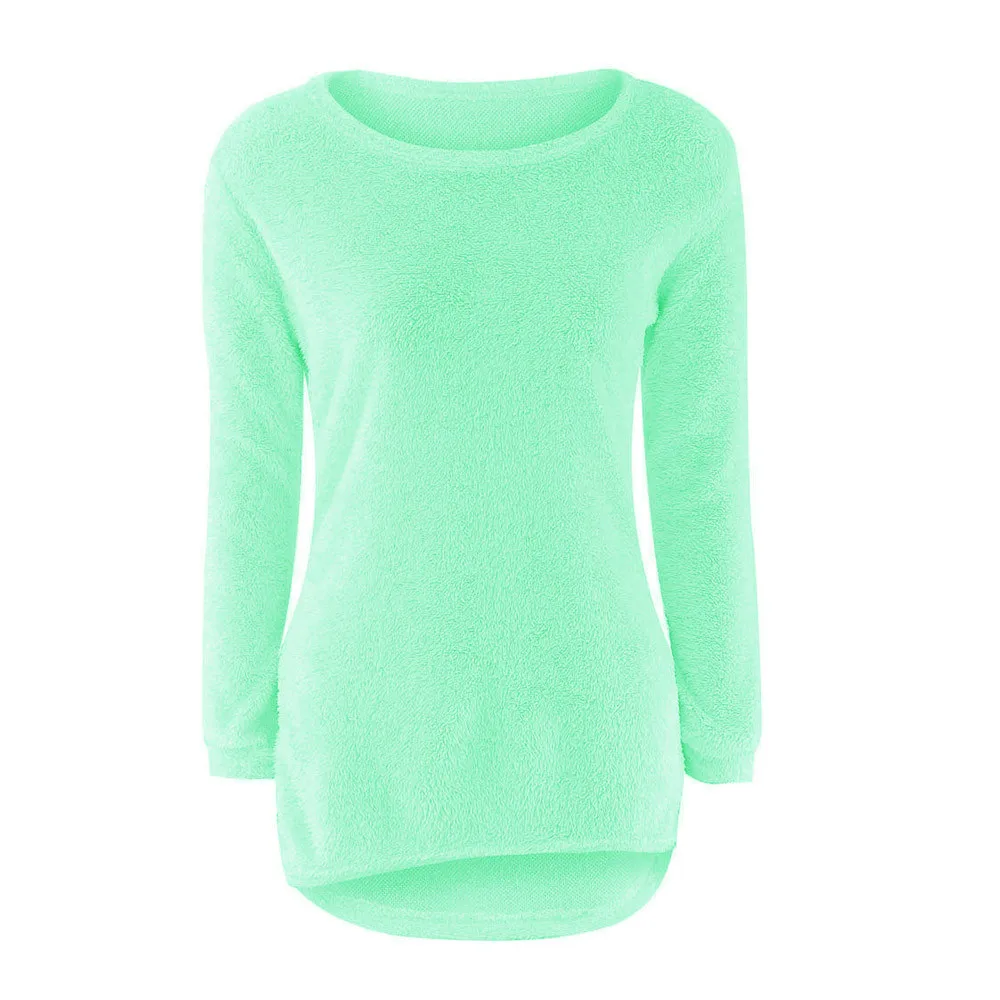 

Clothing women's casual solid color long-sleeved sweater all kinds of wild white shoes tops girls fashion sweater