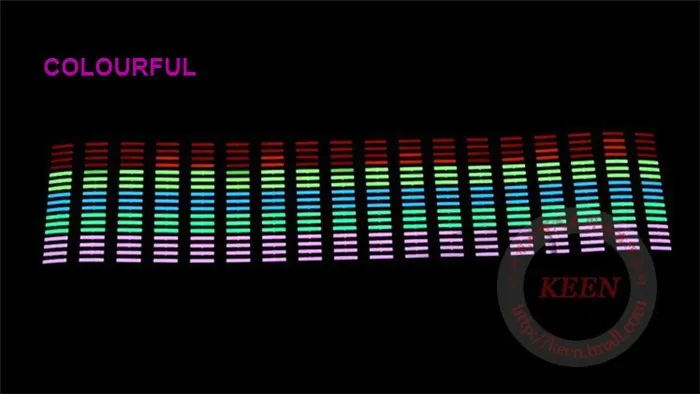 OKEEN 90*10 см Автомобильный светодиодный el лист света звуковой Эквалайзер звуковой ритм автомобиля стикер вспышка Красочный музыкальный ритм шаблон украшения