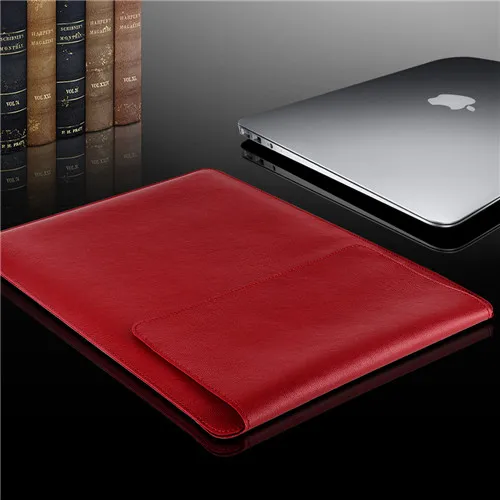 GOLP Ультратонкий чехол с полной защитой для ноутбука 1", 12", 1", 15", универсальная сумка из искусственной кожи для MacBook Air Pro 13,3" - Цвет: for Red