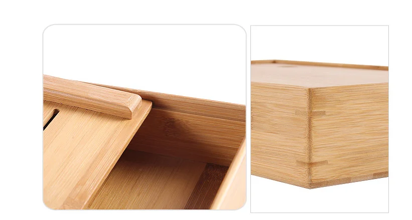 Creative dried fruit storage box Home living room pure bamboo with lid candy storage box Multi-function storage decoration box