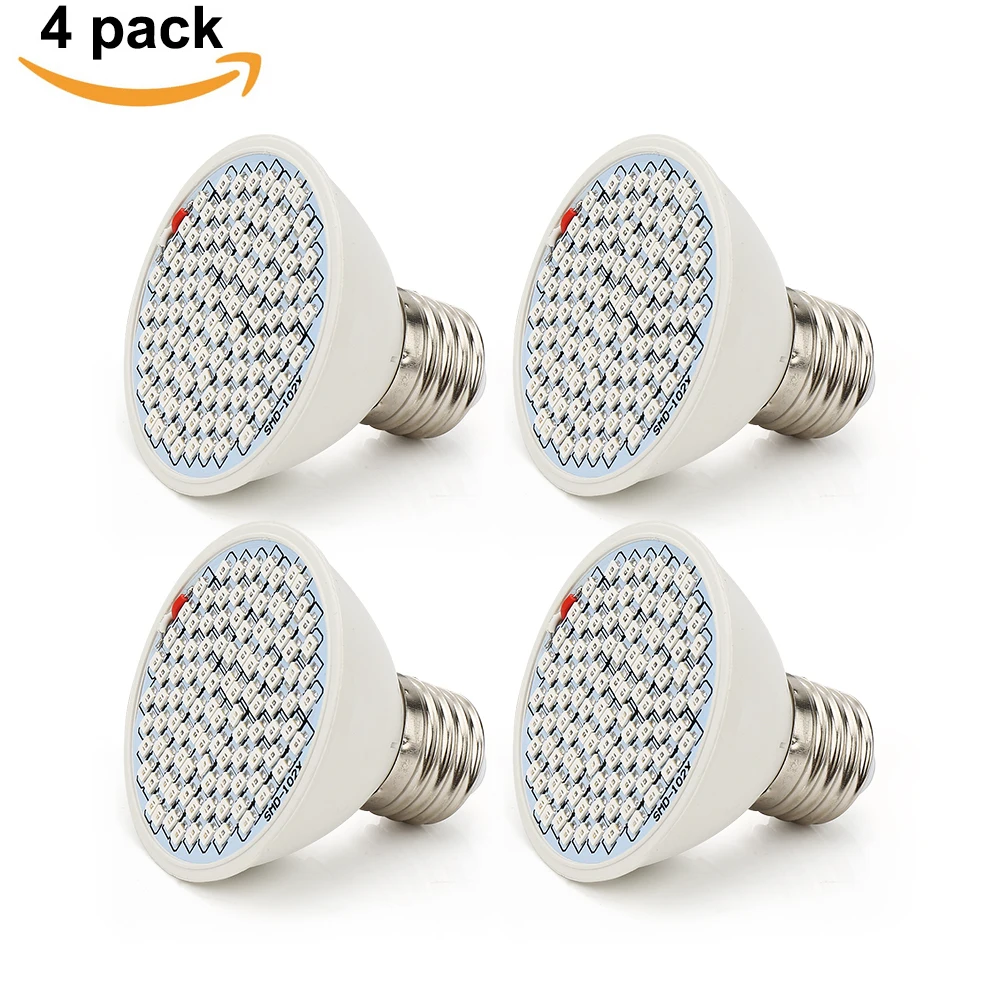 Lâmpada para Flor Lote Crescer Luzes 5 w 10 18 28 E27 Espectro Completo Vegetais Sistema Hidroponia Planta Tenda 4 Pçs - Led 10 Lâmpadas de crescimento