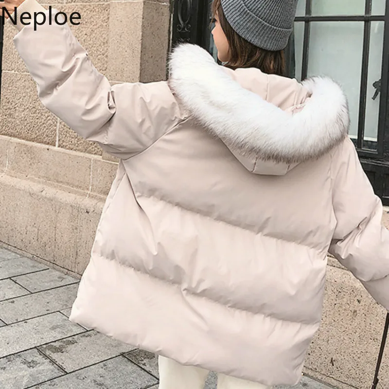 Neploe/Новинка года; милая хлопковая плиссированная одежда абрикосового цвета для маленьких девочек; Модные свободные парки на молнии; зимнее пальто с капюшоном; 45495