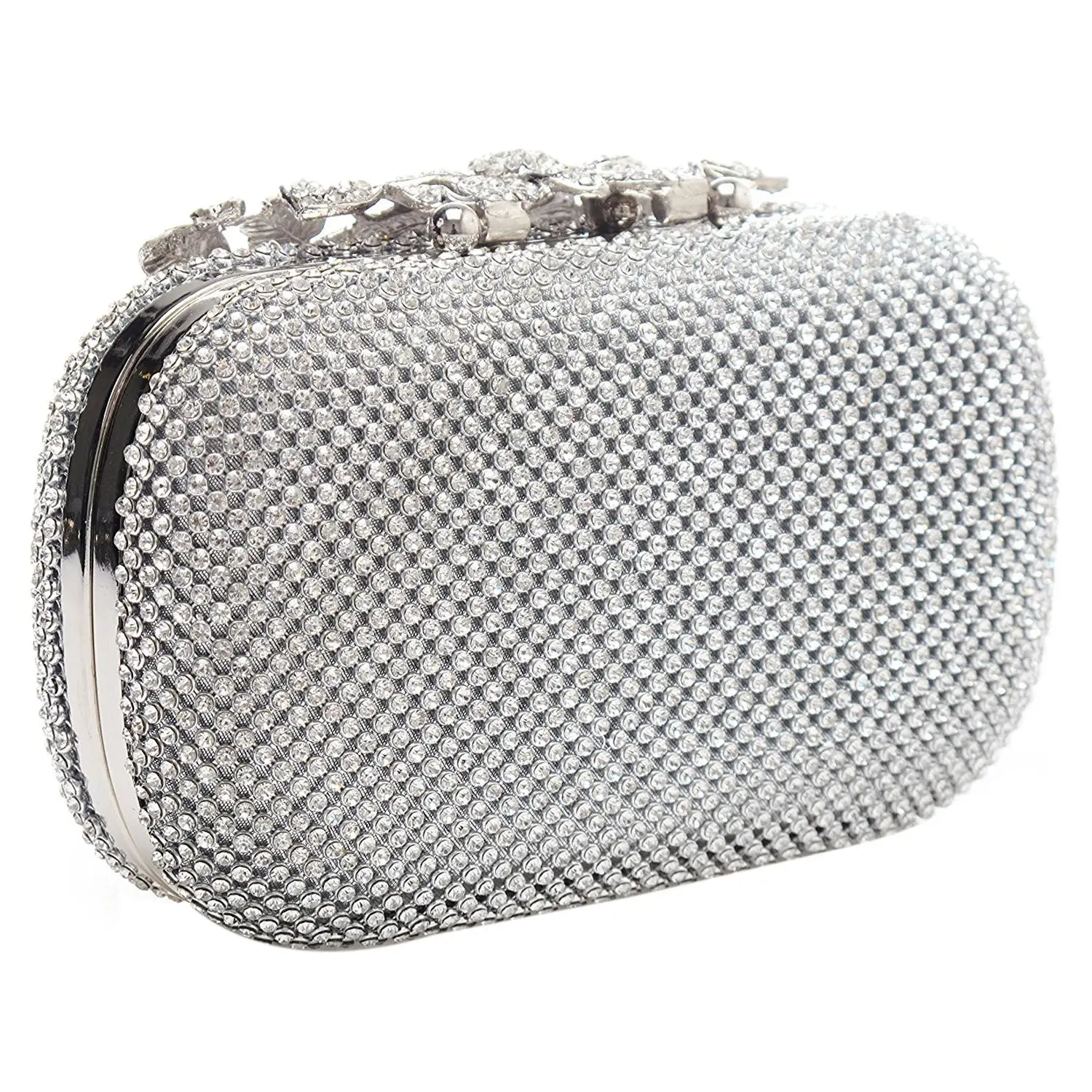 Women Evening Bag 2018 Flower Crystal Clutch Bags Wedding Purse Rhinestones Chain bag Shoulder