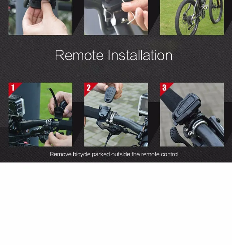 Cheap Anti-thift MTB Bike Alarm Rechargeable Bicycle Laser Light Mountain Bike Rear Light Wireless Remote Control Alarm Cycling Lights 26