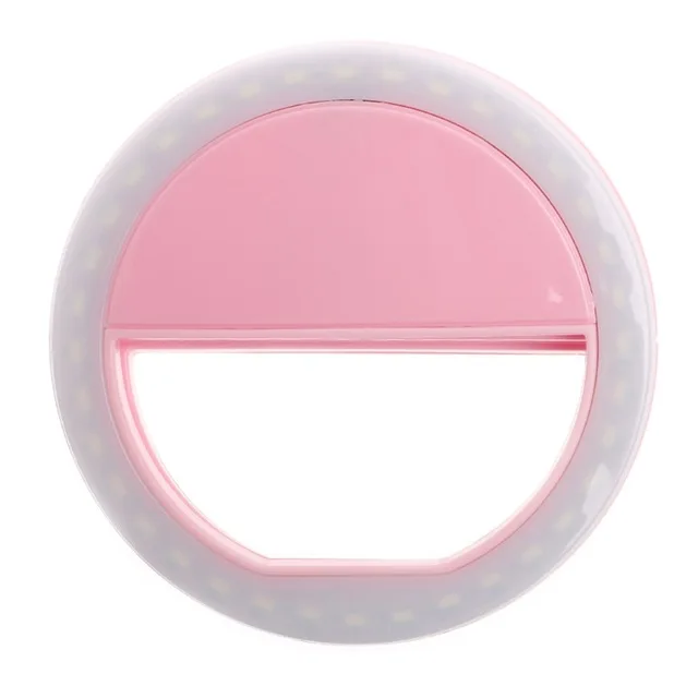 Универсальное кольцо для селфи для телефона, светодиодный, автоматическая вспышка, портативная мини-камера, светильник для фотосъемки, кольцо, лампа для фотосъемки, для Iphone, samsung, планшетов - Цвет: Pink 36LEDS