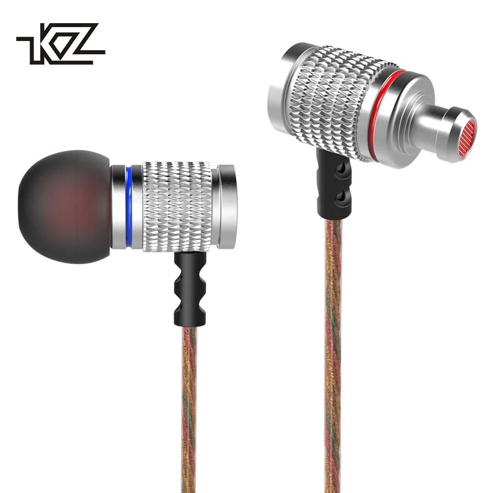 

KZ EDR2 Original Silver Studio Earphone High Quality Monitor Earbud HD HIFI Active Noise Cancelling Headphone fone de ouvido