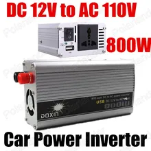 DC 12 V к AC 110 V Автомобильный модифицированный синусоидальный инвертор конвертер 800 W Автомобильный трансформатор напряжения с USB зарядным устройством