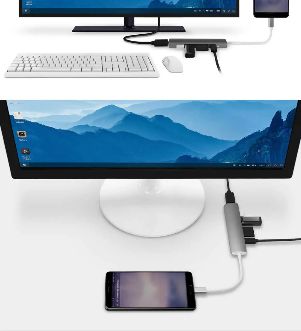 Адаптер usb Thunderbolt 3 типа C концентратор к HDMI 4 K с PD SD/TF кардридер USB 3,0 для MacBook Pro/Air USB-C интерфейс