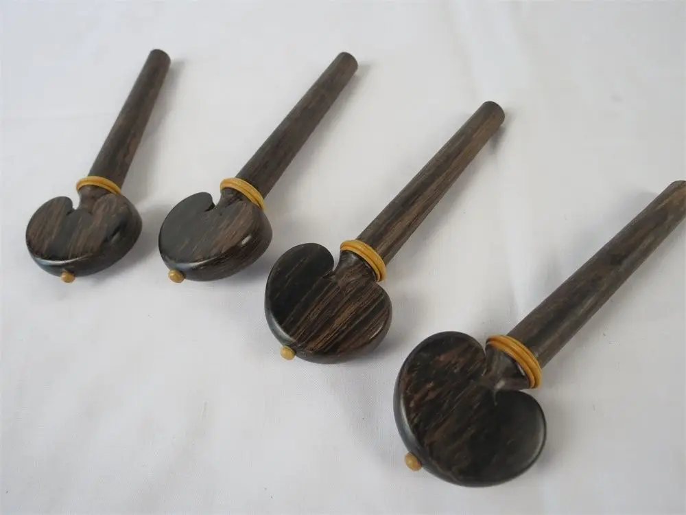 

one set cello pegs natural black rosewood musical instrument part