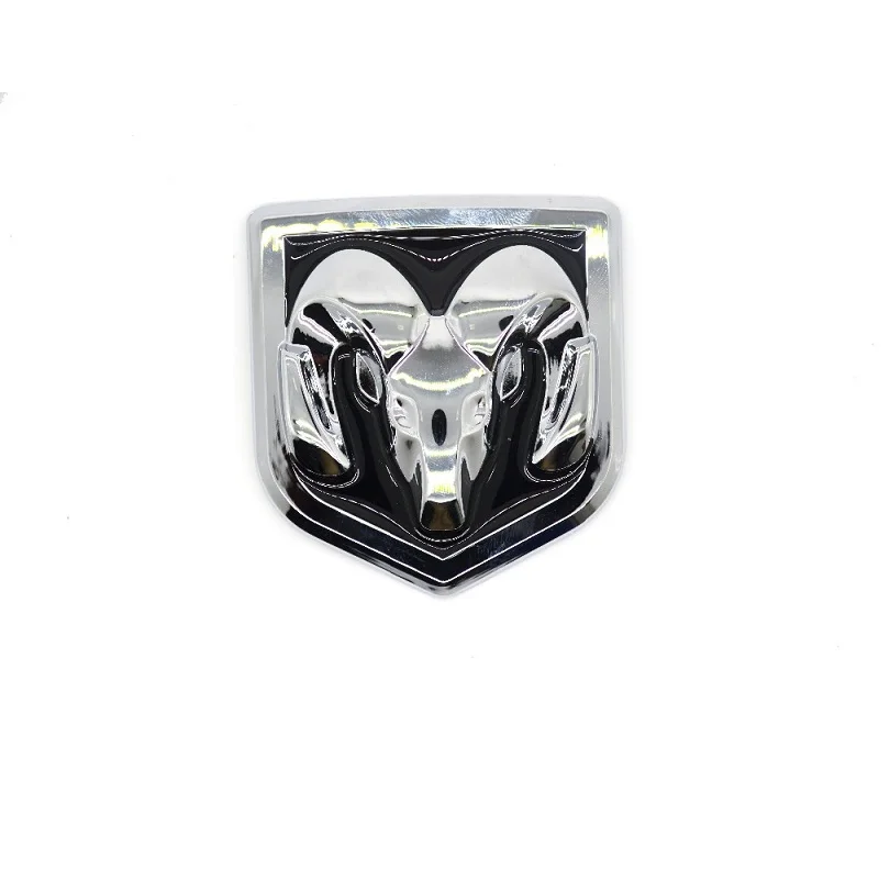 

3D Car Head Grill Tailgate Auto Stickers Metal Emblem Refitting Metal Chrome Badge Emblem Sticker Ram head For Dodge Ram Caliber