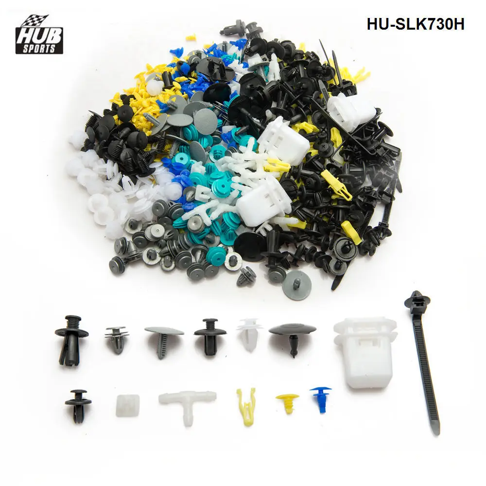 

730PCS/LOT Car Fastener Universal Bumper Fixed Clamp Push Clip for All Automobile Series Fastener HU-SLK730H