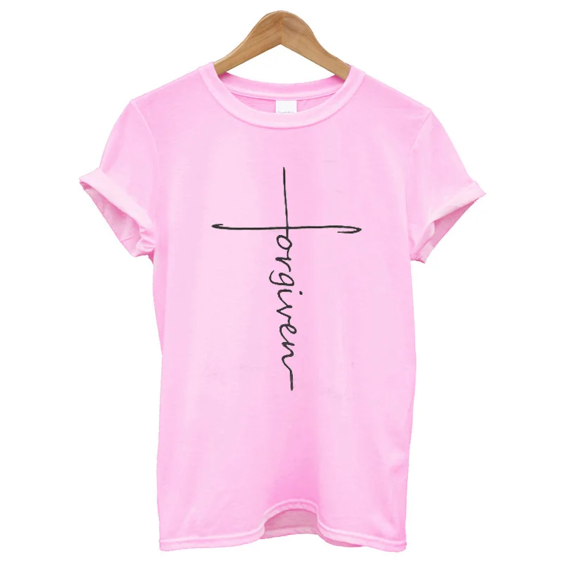 EnjoytheSpirit женская футболка Faith футболка христианская рубашка вертикальный крест религиозная хлопковая футболка модная унисекс свободная посадка