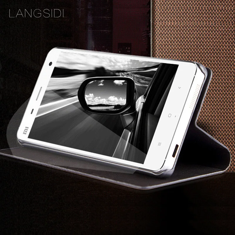 Langsidi Merek Asli Kulit Phone Case Pola Berlian Clamshell Handphone Shell untuk Nubia Saya Praha Semua Buatan Tangan