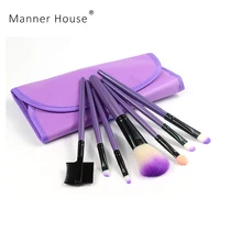 Manner H 7 PCS Makeup Brushes Set Tools Make-up Toiletry Kit Wool Brand Make Up Brush Set Case Cosmetic Foundation Brush