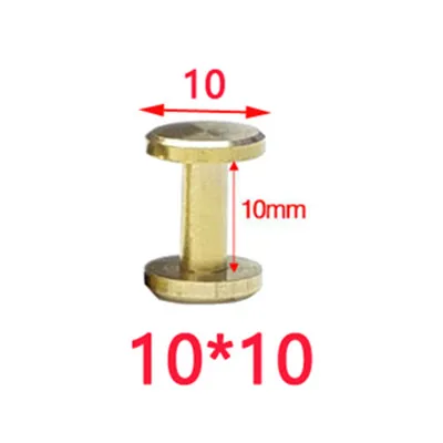 YIBO 4-20 мм 10 шт. металлическая заклепка для багажа твердый винт заклепки двойная головка плоский ремень медная одежда для заклепок кожа аксессуары для багажа - Цвет: 6