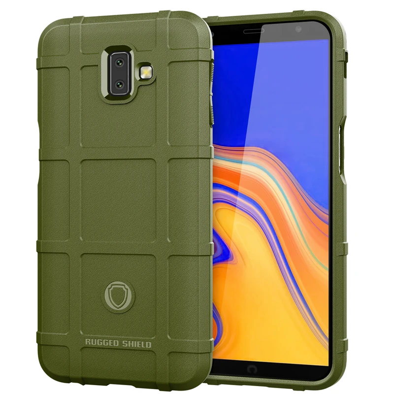 

360 Degree Full Body Protection Case for Samsung J6 Plus Soft TPU Thick Solid Armor Tactical Protective Cover Case