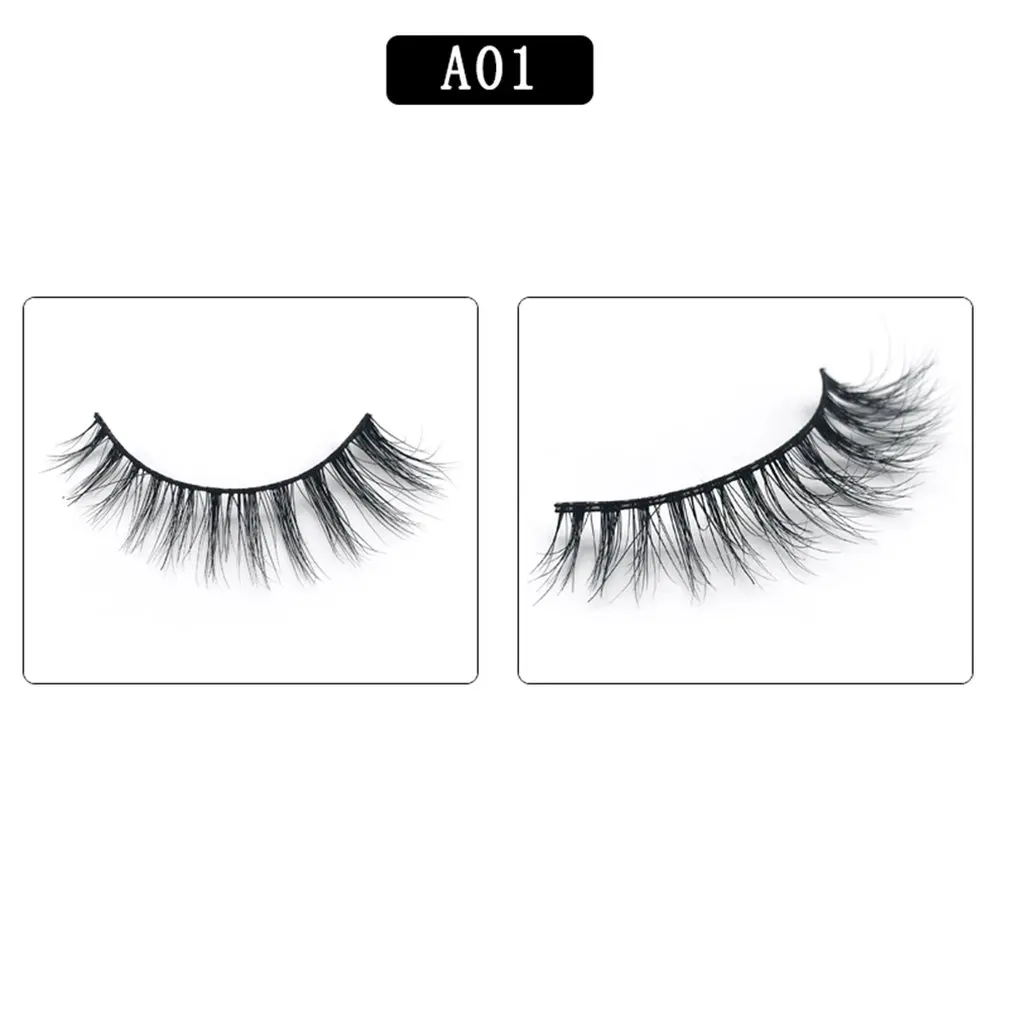 

1 Pair 3D Mink Lashes Eyelash Natural False Eyelashes Fake Lashes Long Makeup Mink Eyelashes For Beauty