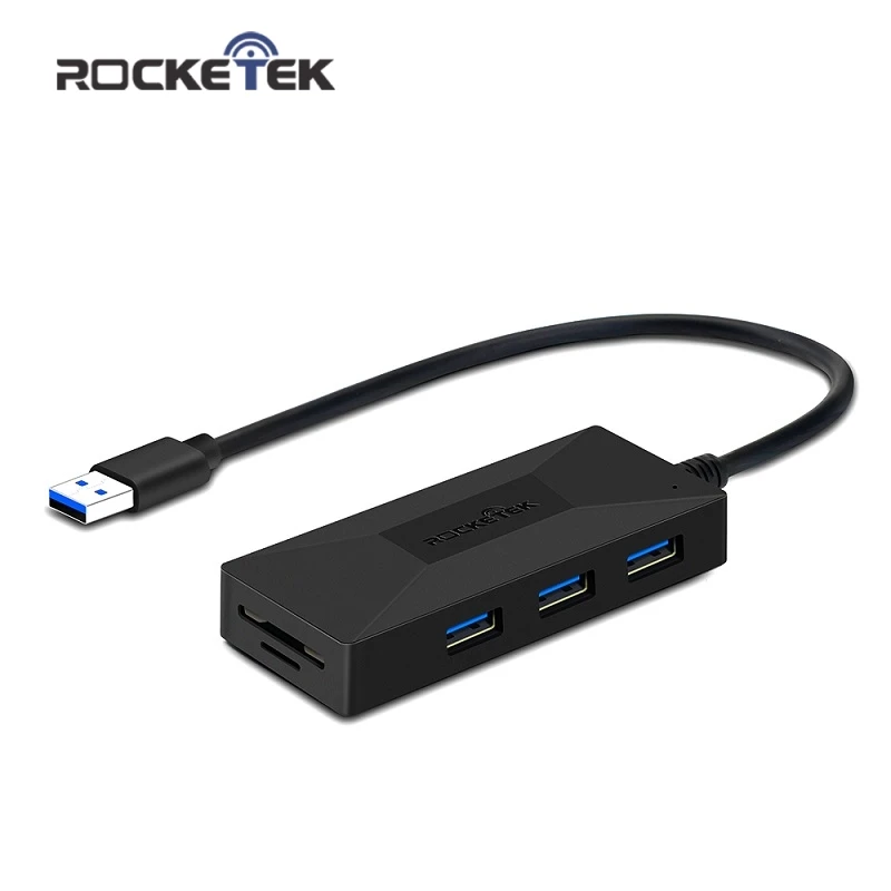 Rocketek Мульти USB 3,0 концентратор 3 порта адаптер сплиттер SD/TF кард-ридер для MacBook Air компьютер Ноутбук аксессуары