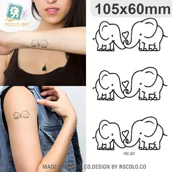 

HC-81/ Hot sale Cute elephant Women temporary tattoo sticker Removable Waterproof Temporary Tattoo Fake Tattoo Art Sticker.
