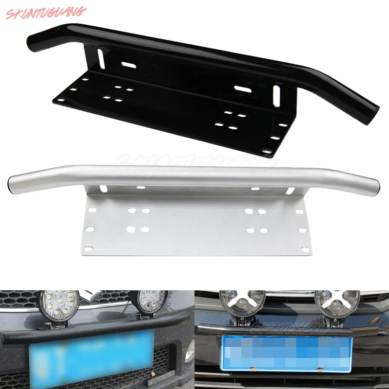

Bull Bar Front Bumper License Plate Universal License Plate Mount Bracket Holder Offroad Day Light For Work Light Truck Car