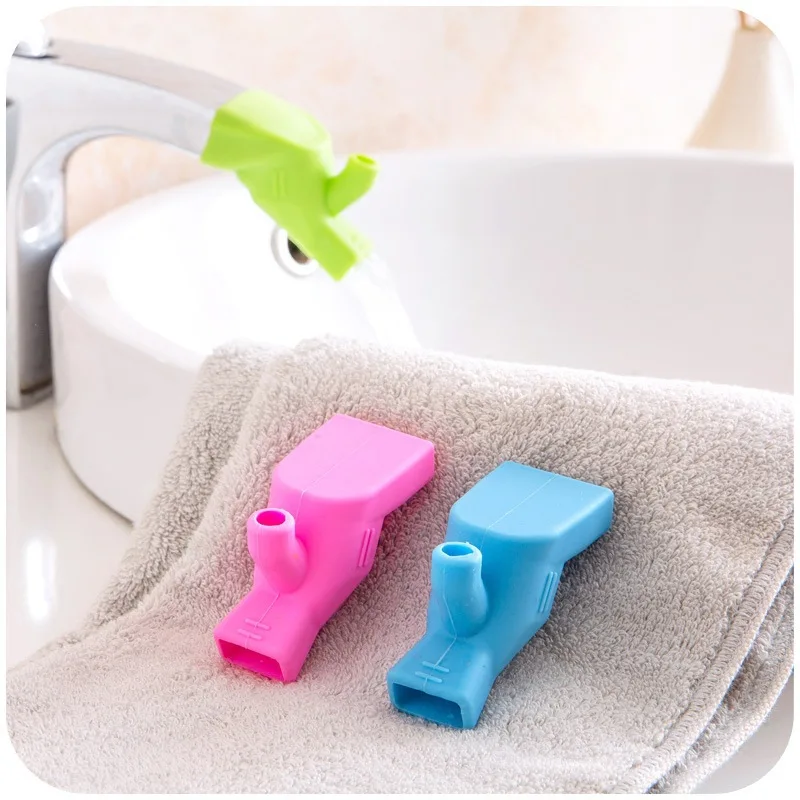 

FDA Water Faucet for Kids 2 Water Outlet Safe Non-toxic Silicone Faucet Extender Kids Bathroom Accessories
