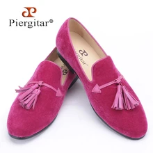 2016 neue rosa farbe männer samt schuhe mode leder quaste männer müßiggänger hochzeit und partei schuhe herren flache size4-17 freeshipping