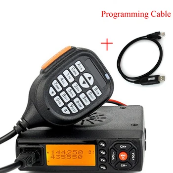 

Baojie Mobile Radio BJ-218 144/430MHz VHF/UHF 25W Dual Band Car Ham Radio for Car Bus Taxi With Programming Cable