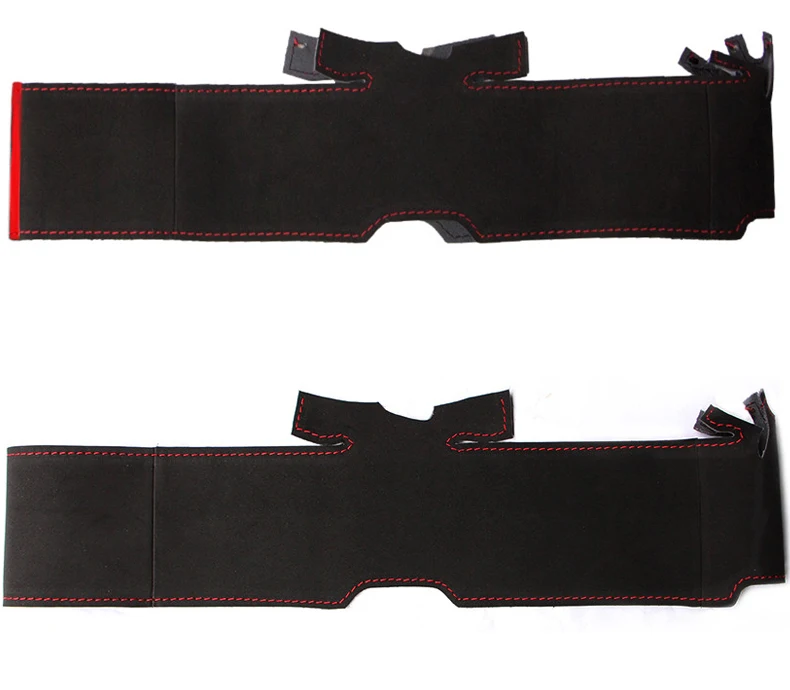 Black Suede Red Marker Car Steering Wheel Cover for BMW E39 E46 325i E53 X5