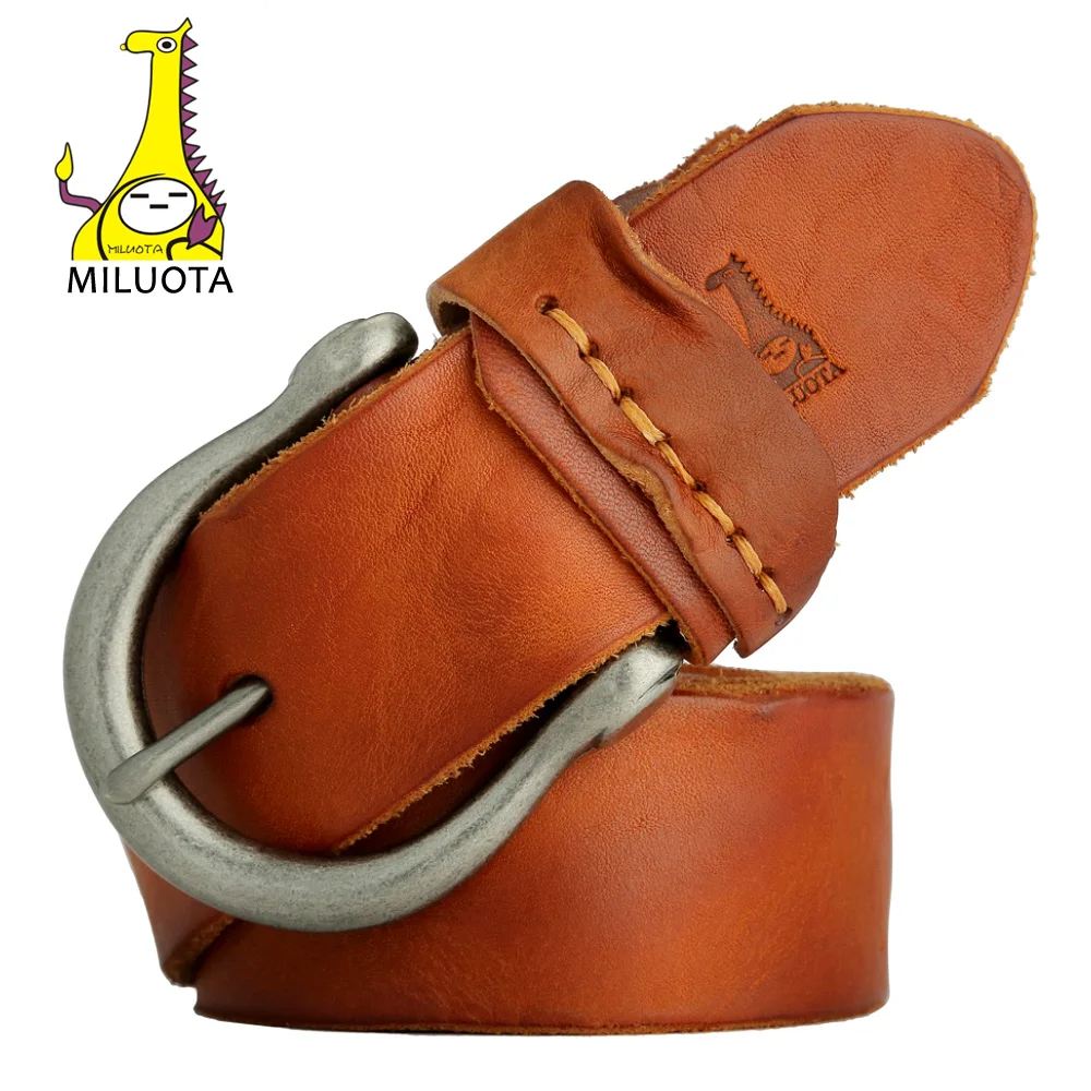 comicsahoy.com : Buy [MILUOTA] Vintage Belt for Men 100% Original Genuine Leather Belts Luxury ...