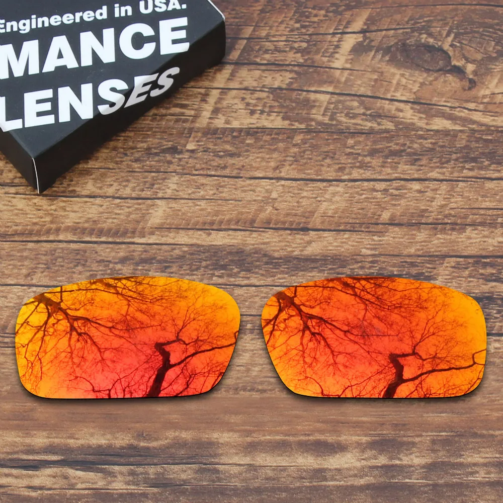 ToughAsNails Polarized Replacement Lenses for Oakley Crankshaft Sunglasses Fire Red Mirrored (Lens Only)