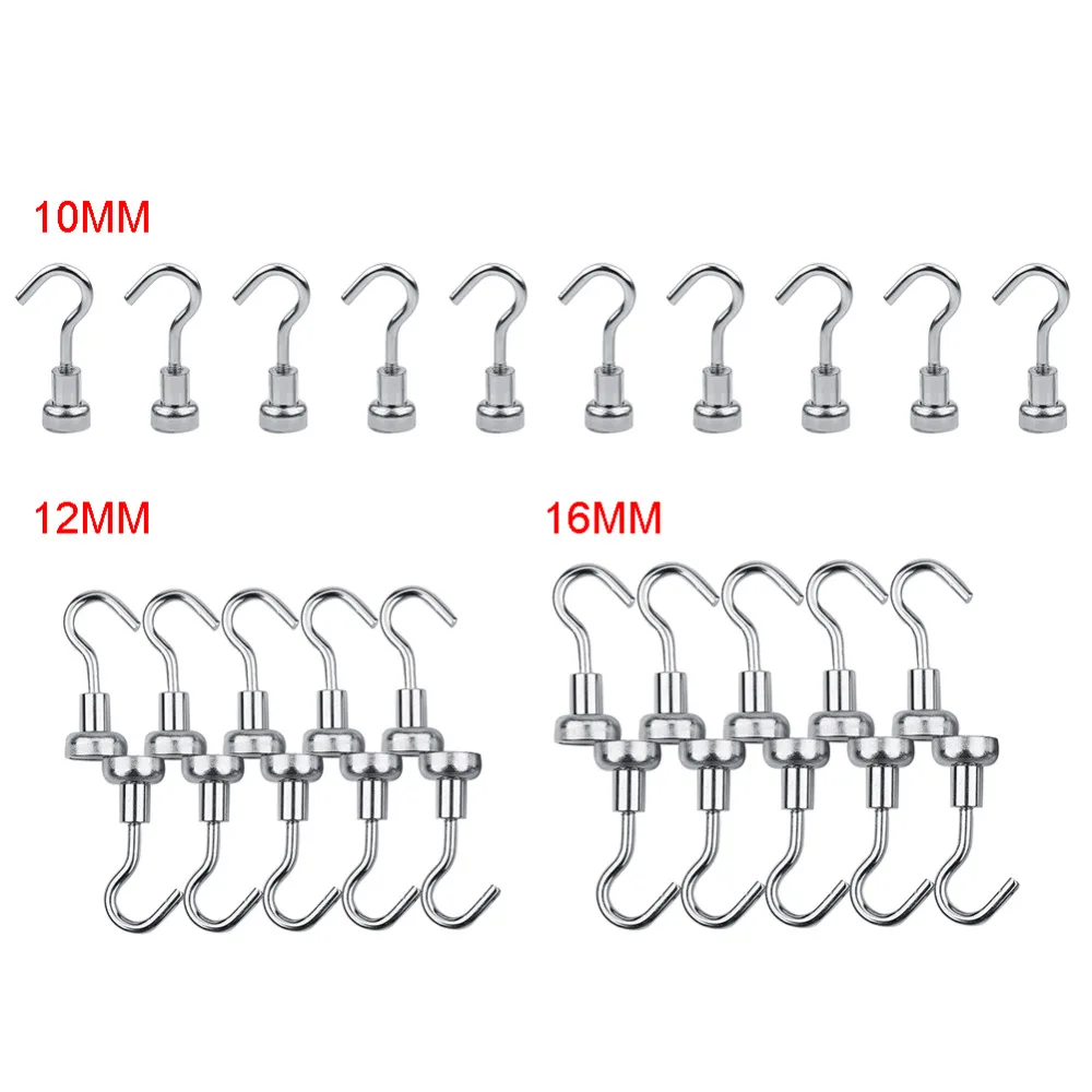 

10Pcs/set Magnetic Hook Heavy Duty Hanging Hook Powerful Magnetic Hooks Indoors Organization Tools Hanging Hooks 2018
