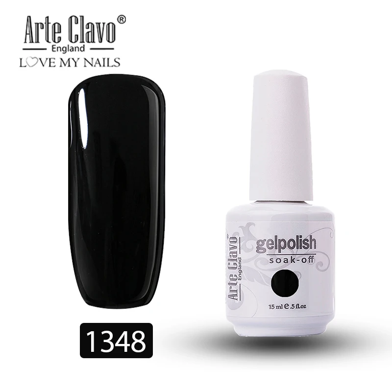 Arte Clavo Гель-лак для ногтей 15 мл зеленая серия гель uv Vernis Гибридный гель лак для маникюра дизайн ногтей Белый Гель-лак замачиваемый - Цвет: 1348