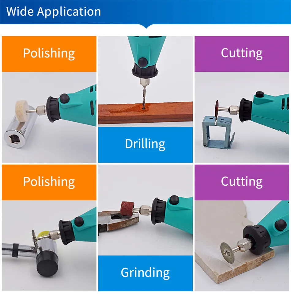 GOXAWEE 2 шт. электрическая мини-ДРЕЛЬ Dremel стиль Электрический Роторный инструмент переменная скорость с аксессуарами электроинструменты для деревообработки